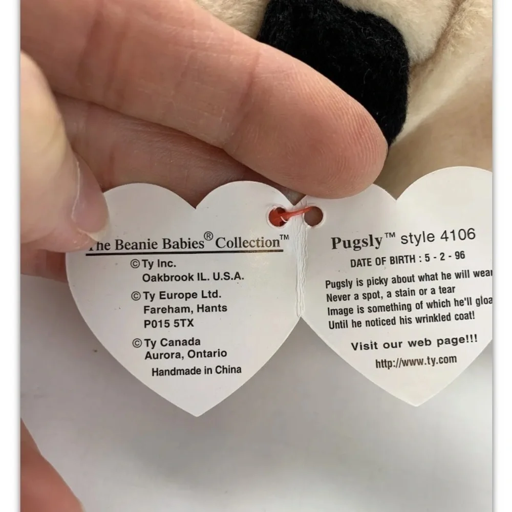 Vintage 1996 Pugsly Beanie Babies